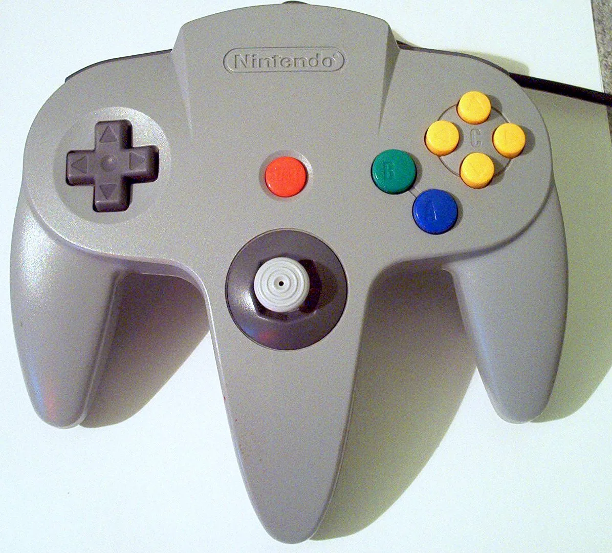 A Nintendo 64 controller