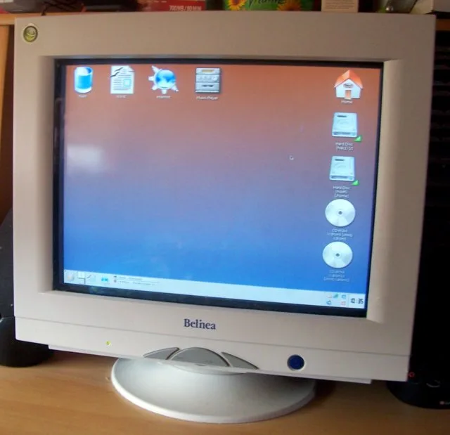 A large CRT computer monitor