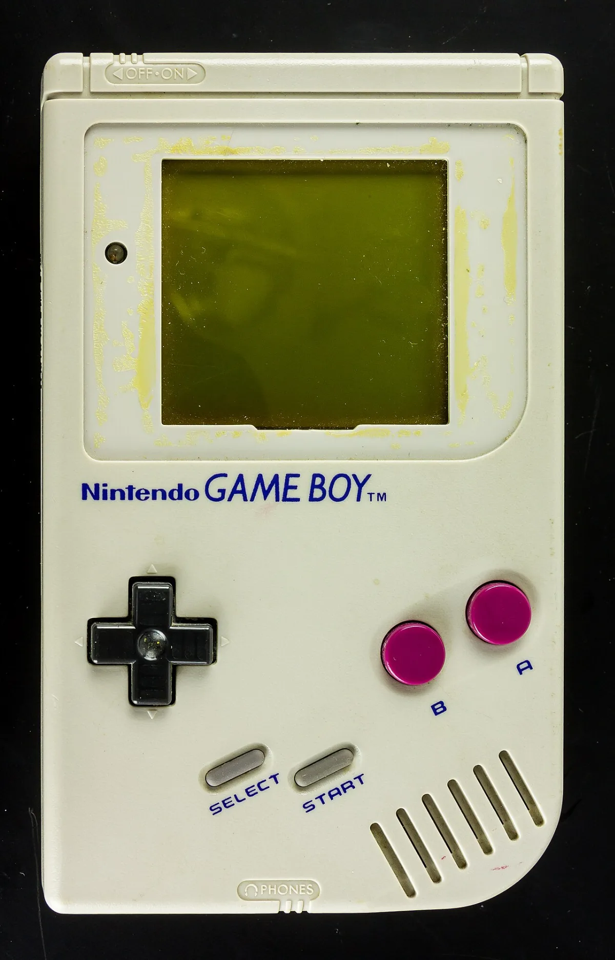 An original gray Nintendo Game Boy