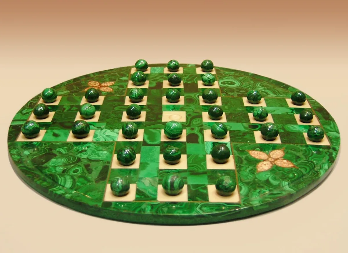 Playing cards laid out for a game of solitaire